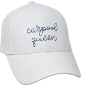 Wholesale - White Embroidery Hat- Carpool Queen C/P 24, UPC: 885114879502